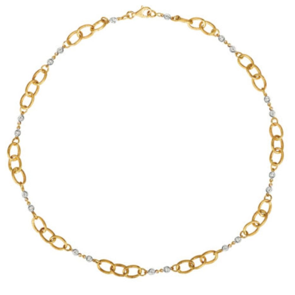 1.10 Carat Diamond Chain Style Necklace G SI 14K Yellow Gold 18''
